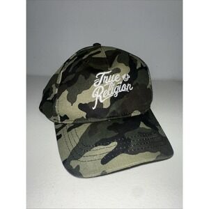 True‎ Religion Snap Back Hat Camouflage 100% Cotton